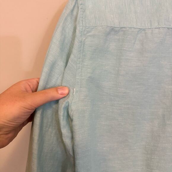 Perry Ellis Button Up Shirt Blue Small - Picture 4 of 6